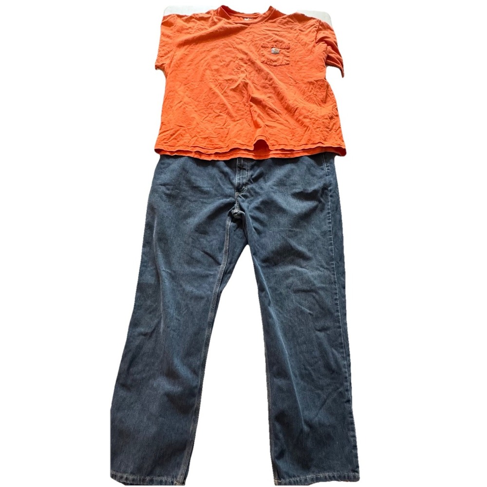 Carhartt Holter Relaxed Fit Jeans 101483-968 Mens 44x32 & Carhartt T-Shirt 4XL